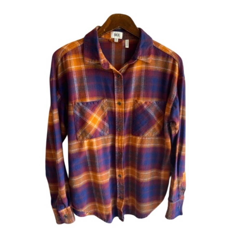 BKE Plaid Boyfriend Button Up Shirt Size XS - Picture 3 of 15